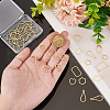 Unicraftale 36Pcs 6 Styles 304 Stainless Steel Linking Rings STAS-UN0060-53-4