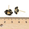 Flower Brass & Sterling Silver Pin Stud Earrings KK-M326-22G-3