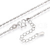Brass Column Link Chain Necklaces NJEW-N054-15P-2