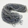 Electroplate Glass Beads Strands EGLA-D021-18-2