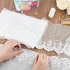DELORIGIN 5 Yards Milk Fiber Gauze Embroidery Lace Ribbon Trims Fabric DIY-DR0001-57-5