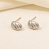 Stylish Irregular Stainless Steel Half Hoop Stud Earrings for Women CF3363-5-1