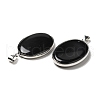 Natural Obsidian Pendants G-M415-01P-01-2