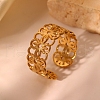 304 Stainless Steel Adjustable Cuff Rings for Women RJEW-Z099-03G-3