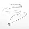 Trendy 304 Stainless Steel Rhinestone Pendant Necklaces NJEW-JN01258-01-1