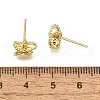 Brass Stud Earrings EJEW-H157-01G-04-5