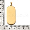 Oval with 12 Constellation 304 Stainless Steel Rhinestone Pendants STAS-M119-08B-G-2