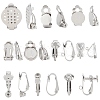 SUNNYCLUE 36Pcs 9 Style 304 Stainless Steel Clip-on Earring Findings STAS-SC0003-70-1
