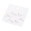 6 Pcs Brass Mirco Pave Clear Cubic Zirconia Ear Studs EJEW-S218-01G-02-2