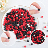 SOFPLATE 500Pcs Rubberized Style Imitated Silicone Acrylic Beads MACR-SP0001-07B-6