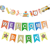 Gorgecraft 2 Sets 2 Styles Welcome Come Back & School Supplies Paper Banners DIY-GF0008-73-1