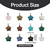Yilisi 24Pcs 12 Styles Star Natural & Synthetic Gemstone Pendants G-YS0001-22-4