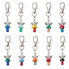 10Pcs Mushroom Angel Glass Pearl & Lampwork Pendant Decorations HJEW-MZ00232-1