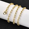 Brass Rondelle Link Chain Necklaces NJEW-M108-05G-5