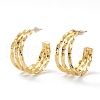 Brass Half Hoop Earrings EJEW-A056-39G-1