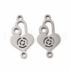 Non-Tarnish 201 Stainless Steel Connector Charms STAS-K251-088P-1