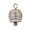 304 Stainless Steel Crystal Rhinestone Pendants STAS-H235-12G-1