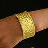 Hammered Brass Irregular Cuff Open Bangle for Women's Party GX4833-2
