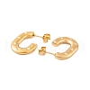 Ion Plating(IP) 304 Stainless Steel Half Hoop Stud Earrings for Women EJEW-P279-08G-2