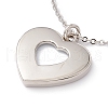 Sublimation Blank Aluminum Pendant Necklace NJEW-E020-01P-02-2