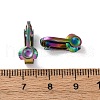 Ion Plating(IP) 304 Stainless Steel Clip-on Earring Findings STAS-E103-05RC-3