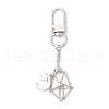 Brass Macrame Pouch Empty Stone Holder Pendant Decoration HJEW-JM03305-4