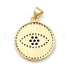 Brass Micro Pave Cubic Zirconia Pendants KK-H433-16G-2