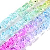 Spray Painted Transparent Glass Beads Strands X-GLAA-P060-01A-15-1