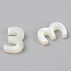 Natural White Shell Mother of Pearl Shell Charms SSHEL-R048-004-03-2