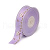 Sheeps and Flowers Single Face Printed Polyester Grosgrain Ribbons SRIB-A011-25mm-247136-1