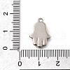 Retro 304 Stainless Steel Rhinestone Pendants STAS-L284-07AS-3