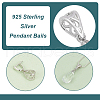 BENECREAT 2Pcs Sterling Silver Pendant Bails STER-BC0002-55A-4
