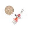 Angel Handmade Glass Beaded & Acrylic Pendants Decorations HJEW-JM03401-3