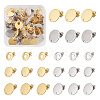 32Pcs 8 Styles 201 Stainless Steel Stud Earring Findings STAS-TA0001-93-1