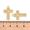 Brass Micro Pave Clear Cubic Zirconia Pendants KK-U017-09C-G-3