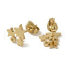 Ion Plating(IP) 304 Stainless Steel Stud Earring Findings STAS-I206-69G-2