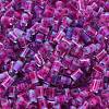 Two Tone Inside Colours Transparent Glass Seed Beads SEED-C004-05H-3