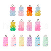 Cheriswelry 28Pcs 14 Style Opaque Resin Pendants RESI-CW0001-07-7