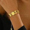 Brass Coin Link Bracelets for Women KS5406-3