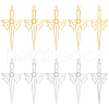 Unicraftale 20Pcs 2 Colors 304 Stainless Steel Big Pendants STAS-UN0051-35-1