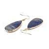 Natural Lapis Lazuli Teardrop Dangle Earrings EJEW-G331-01G-05-4