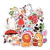 50Pcs Cartoon Animals Paper Self-Adhesive Picture Stickers STIC-C010-07-1