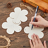 DICOSMETIC 15Pcs Unfinished Wood Pendant Decorations WOOD-DC0001-25C-3