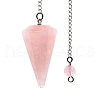 Natural Rose Quartz Dowsing Pendulums G-PW0007-006B-1