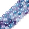 Dyed Natural White Jade Beads Strands G-T138-6mm-210-6-4