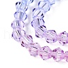 Gradient Color Baking Painted Glass Bead Strands DGLA-A039-T6mm-A019-3