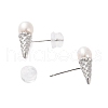 Mother's Day Jewellery 925 Sterling Silver Studs Earring EJEW-H002-22P-2