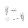 925 Sterling Silver Studs Earring EJEW-H002-22P-2