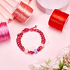   5 rolls 5 colors Nylon Rattail Satin Cord NWIR-PH0002-09B-02-4