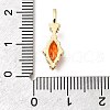 Brass Glass Pendants KK-U061-20G-04-3